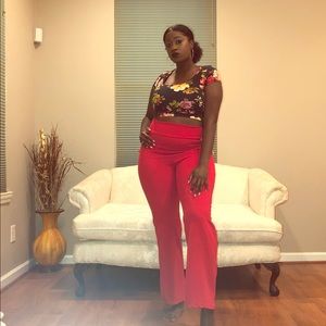 High waist flared pants